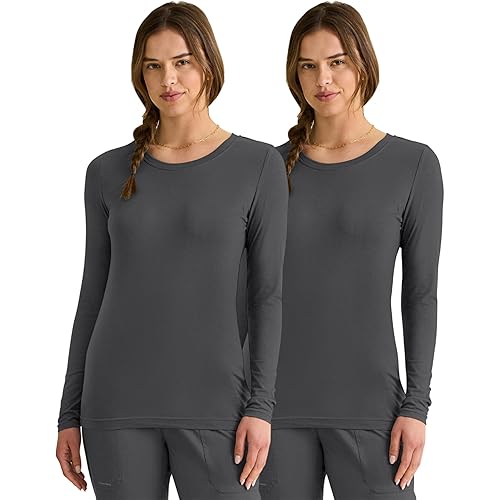 Healing Hands Women's Underscrub Soft Knit Melissa Longsleeve Scrub Tee with Breathable & Easy Care Fabric 5047