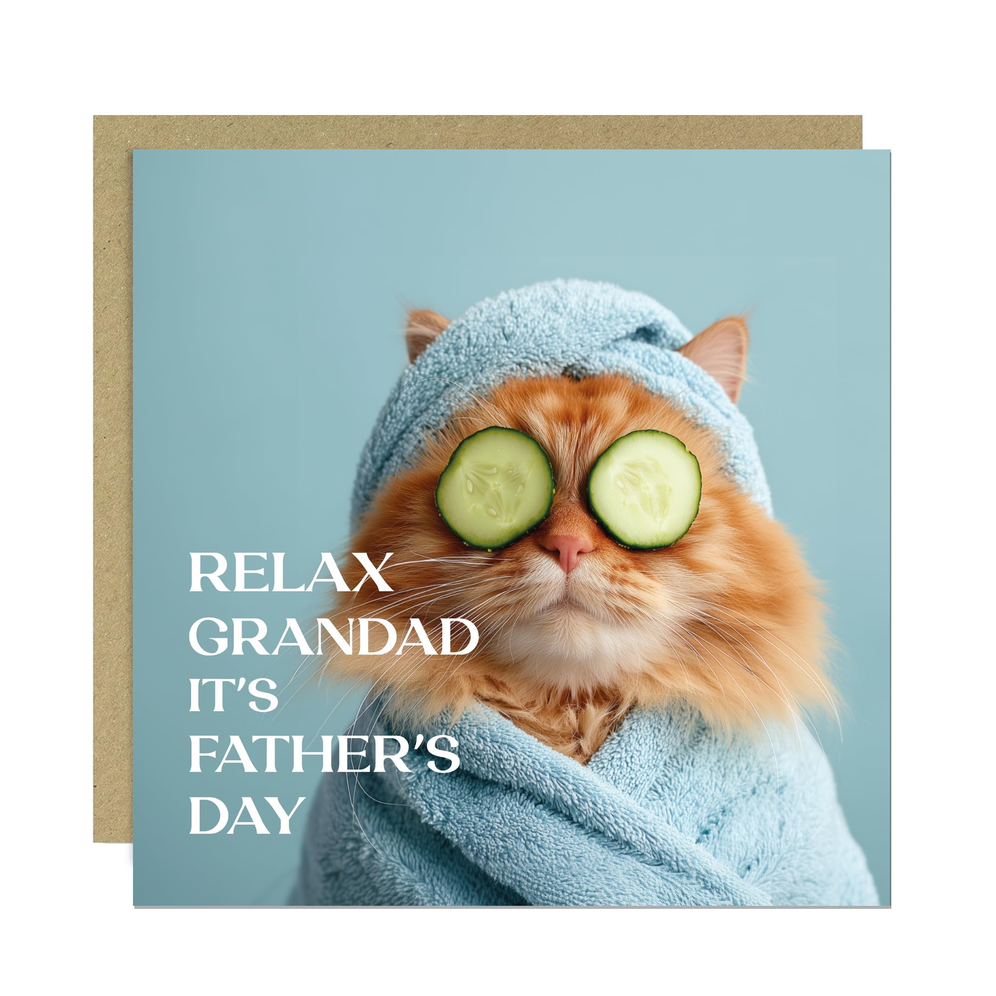 RED OCEAN Grandad Card For Fathers Day Relax Grandad Its Fathers Day Card With Kraft Envelope Card From Granddaughter Grandson Kids