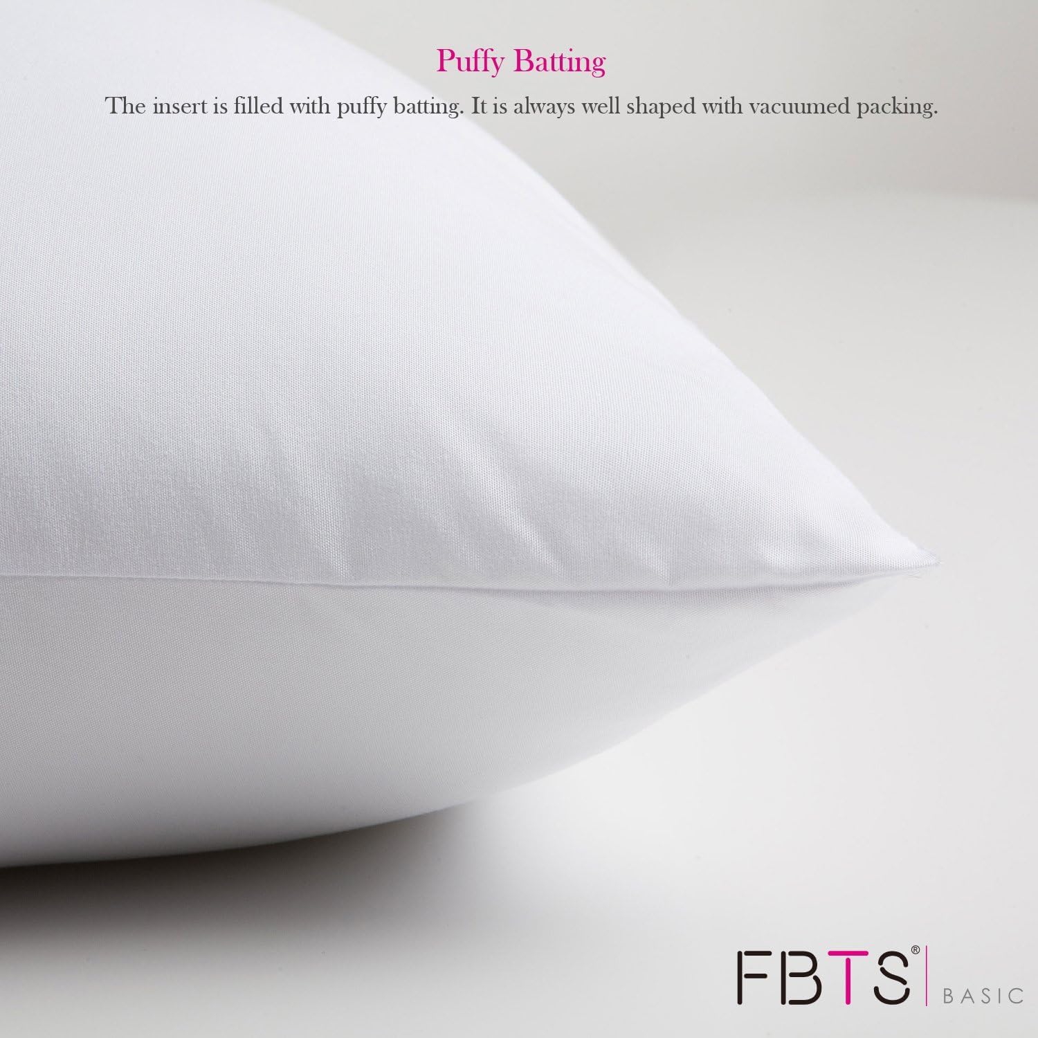 Throw Pillow Inserts 18x18 Inch Set of 2 Square Sham Stuffer Down Alternative Pillow Forms for Decorative Cushions and Pillows