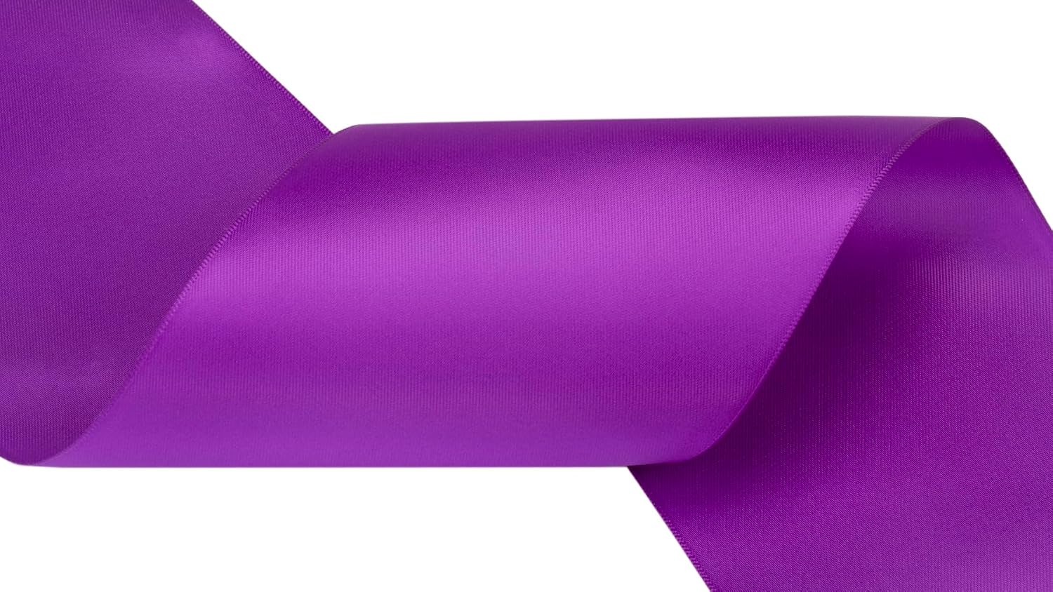 Purple Satin Ribbon 4 Inch Wide x 10 Yds - Large Ribbon Ideal for Bows, Gift Wrapping, Flower Bouquet, and Crafts image 3