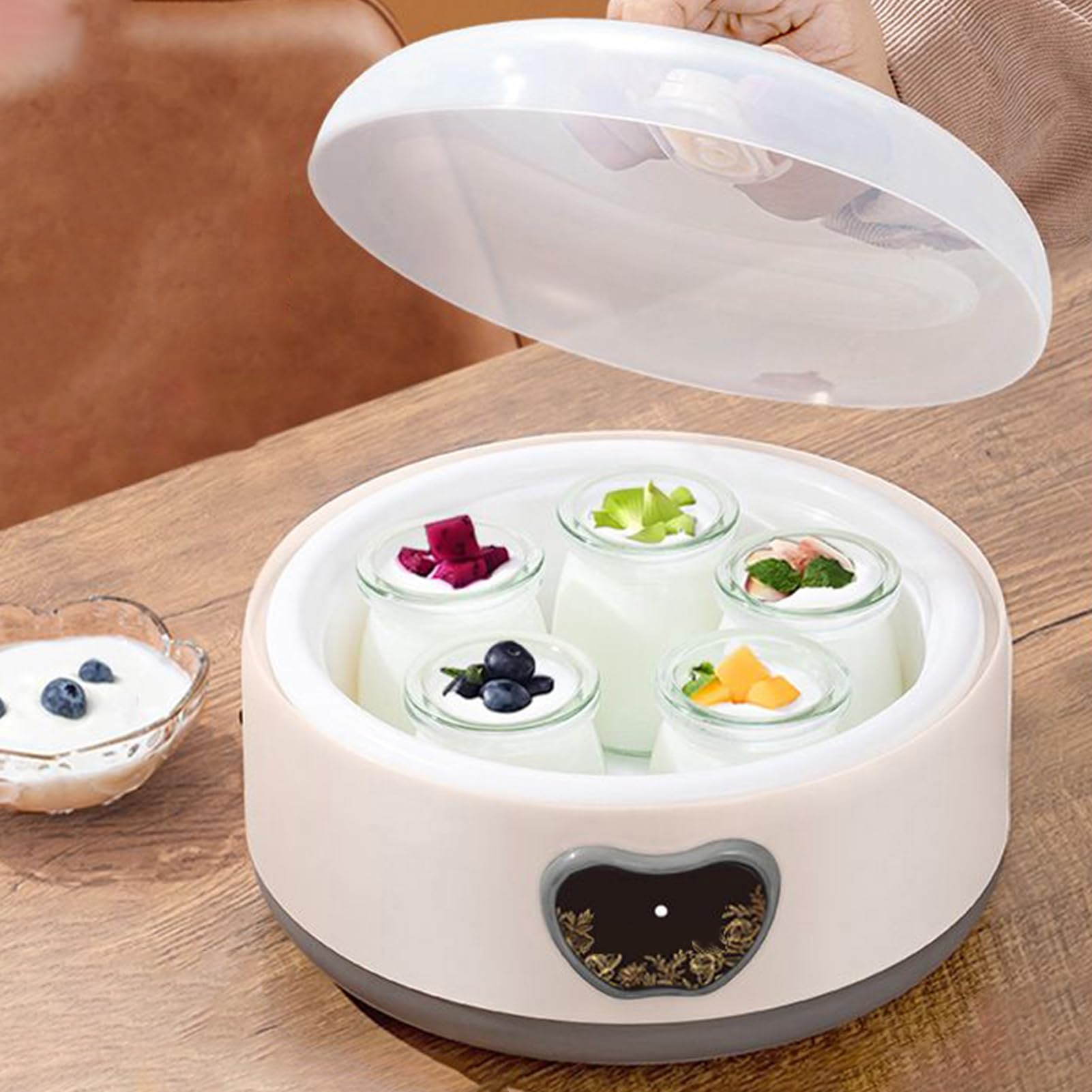 Yogurtiera Elettrica 1,2 L Contenitore in Acciaio Inossidabile Controllo