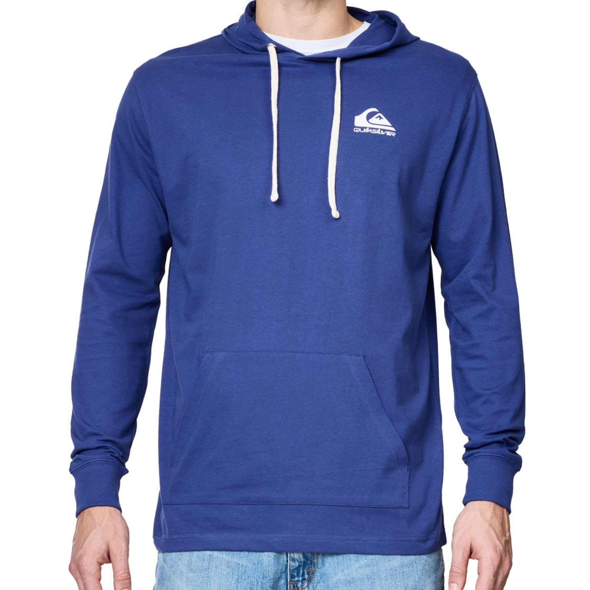 Quiksilver Hoodies for Men, Big and Tall Jersey Pullover Lightweight Sweatshirts for Men, Cotton Casual Hoodie Navy