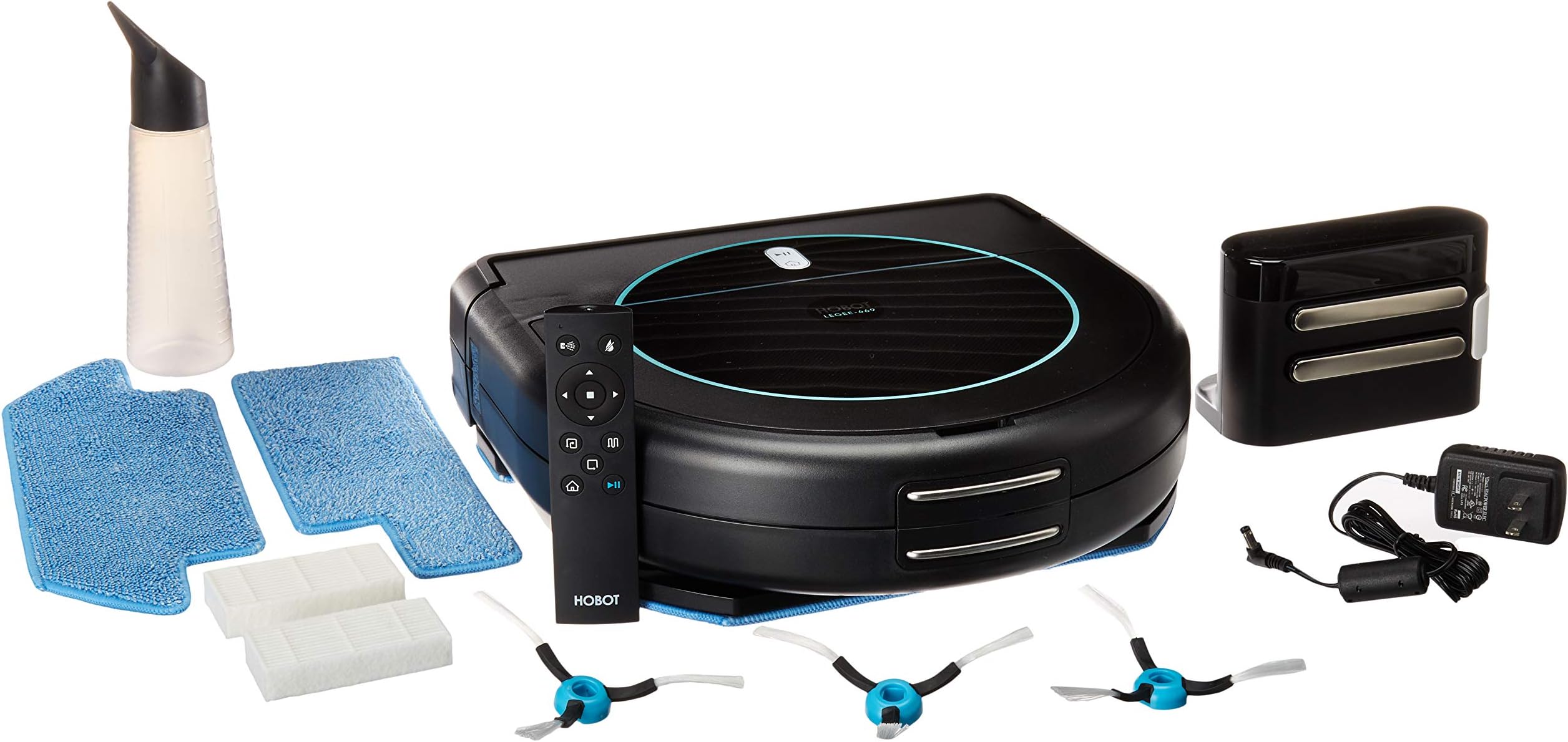 HOBOT LEGEE-669 Vacuum-Mop Robot for Floor, Automatic Robot for Wet or Dry Floor Cleaning with Brushless DC Motor