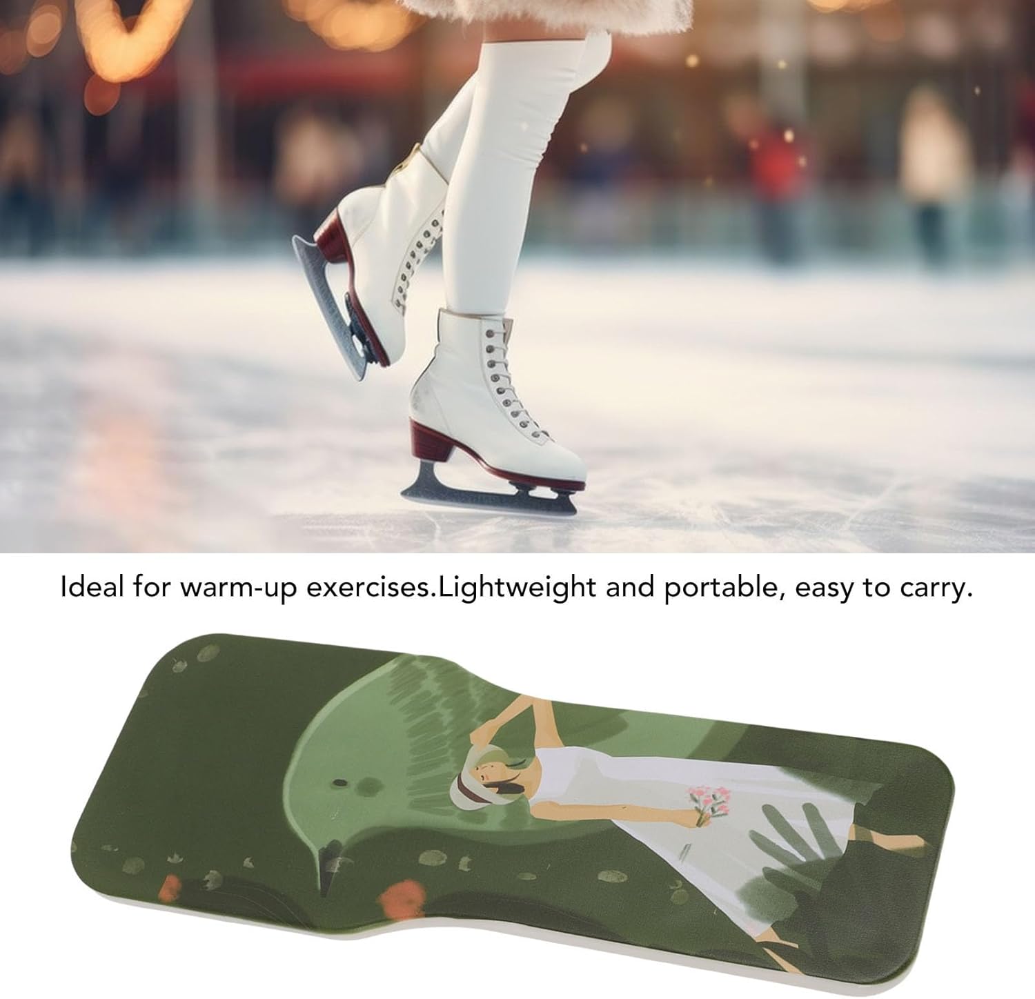 Ice Skating Turning Board, Plastic Portable Figure Skate Spinning Trainer, Ice Skating Accessories for Warmup Exercises