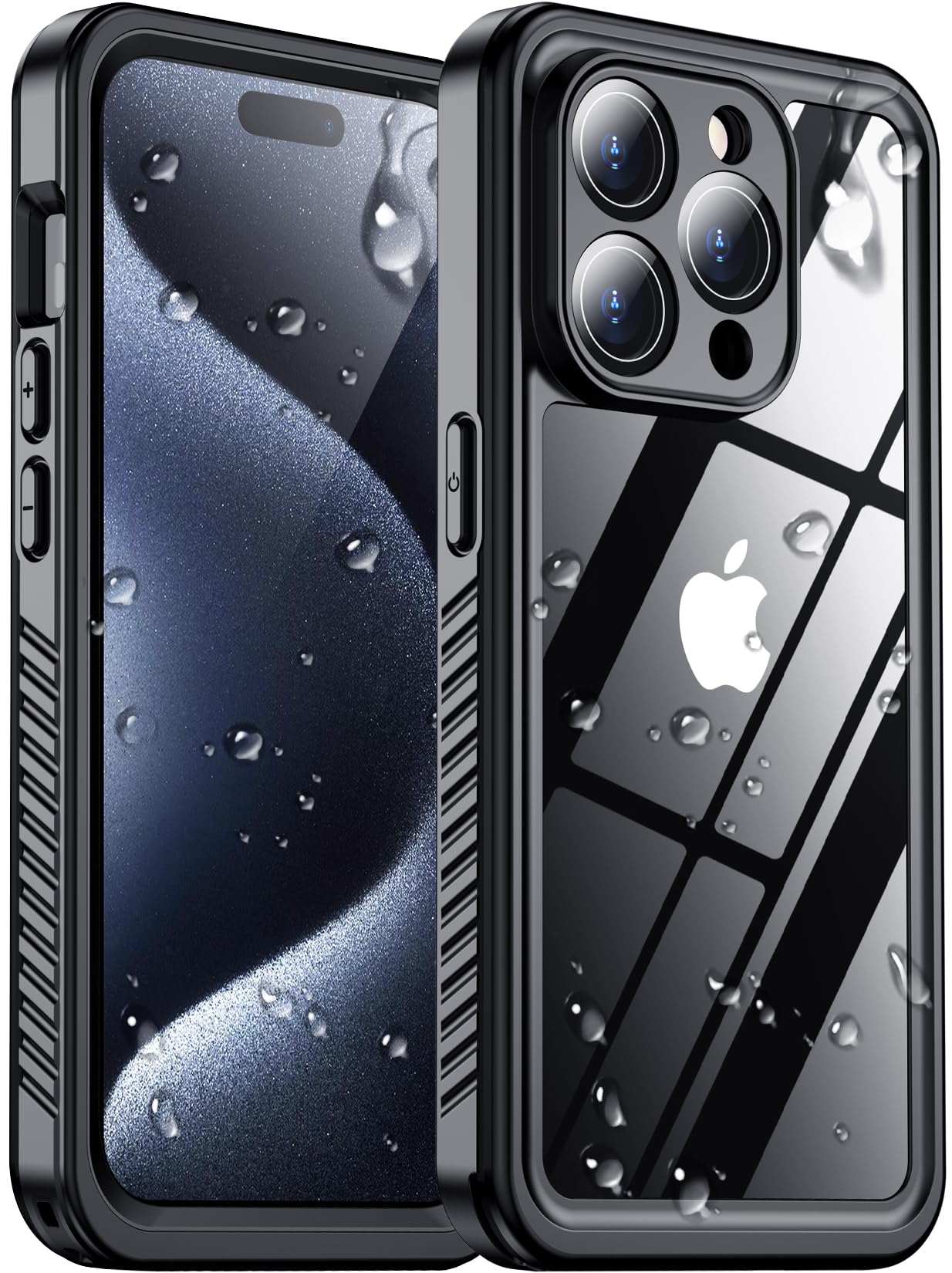 2025 New Designed for iPhone 15 Pro Case Waterproof, [Military Grade Shockproof][Glass Camera Protector & Built-in Screen Protector][IP68 Underwater][