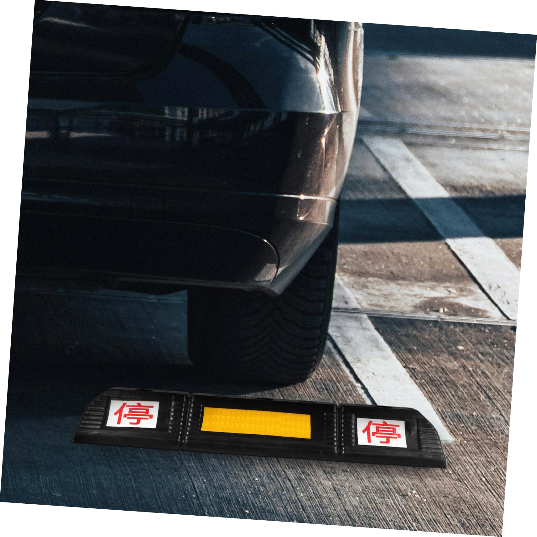 PRETYZOOM Tope De Estacionamiento De Goma Cinta Reflectante Guía De Coche para Garaje Resistente y Duradero