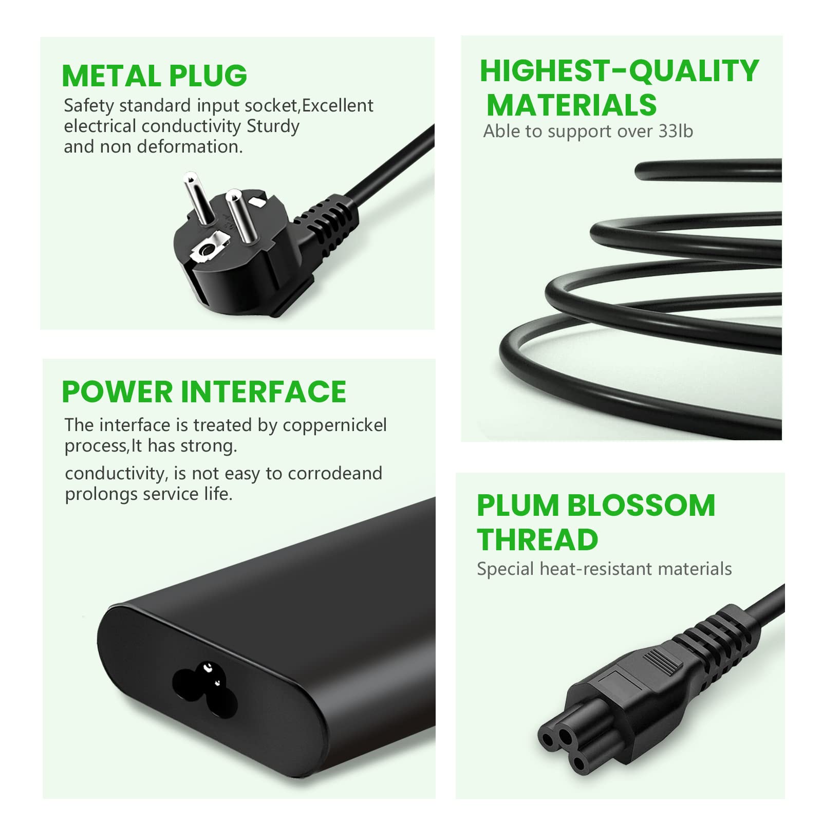 65W USB-C Şarj Kablosu Güç Kaynağı Dell Latitude 3550 3560 3570 3580 5175 5250 5280 5450 5480 5490 5580 5590 5590 7420 7370 7275 7280 XPS 12 9250 13 9350 9360 9365 9370 Chromebook 3100 3400 5190