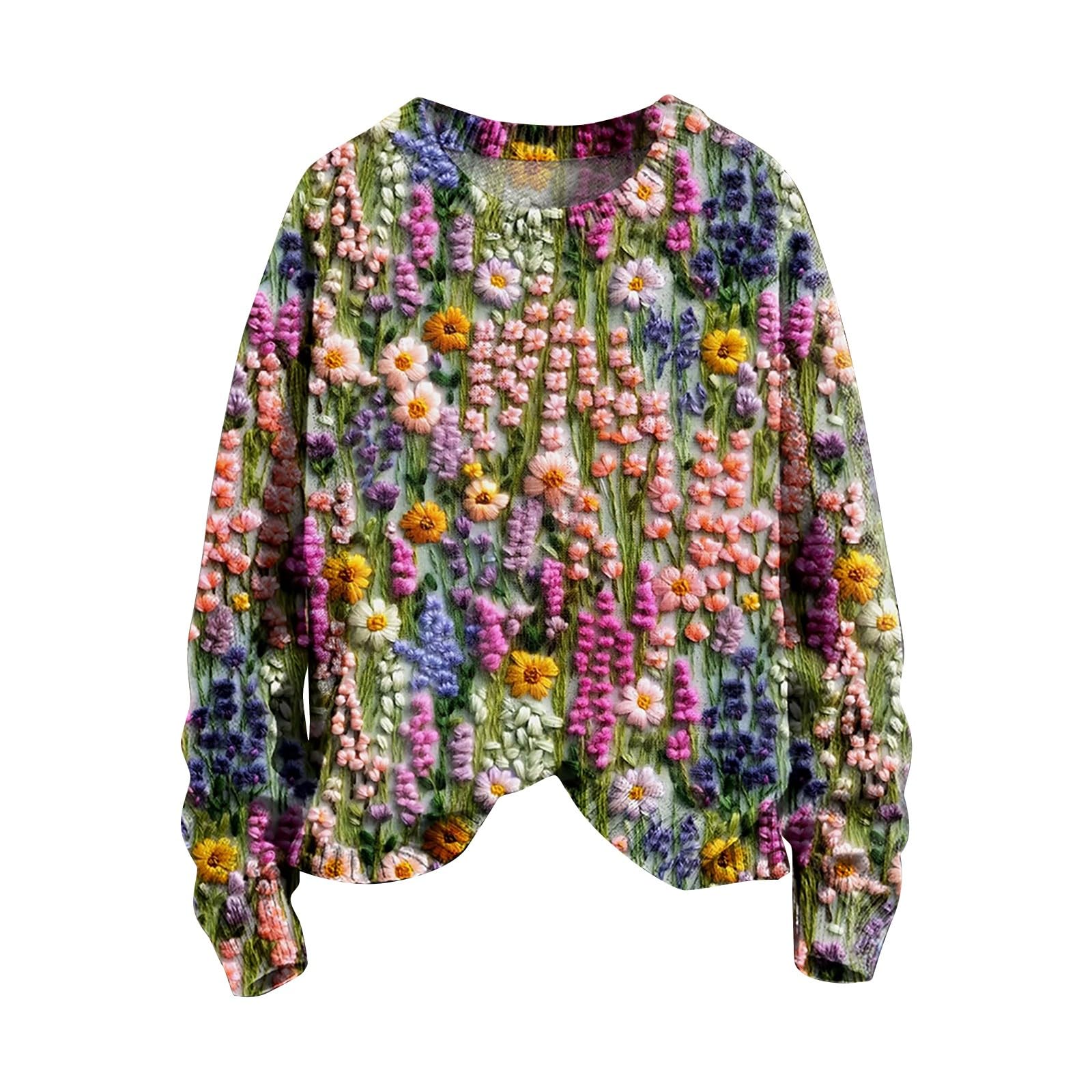 Sudadera navideña para mujer, sudadera con capucha con capucha con estampado 3D, camiseta de manga larga, cuello redondo, manga larga, sudaderas de Navidad, suéter de Navidad, sin capucha, tops