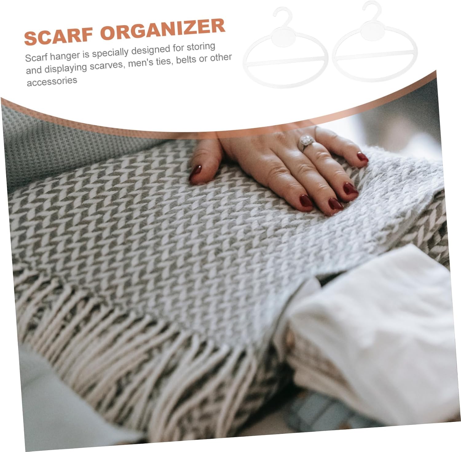10 Piece Circular Scarf Hanger Organizer for Closet Storage