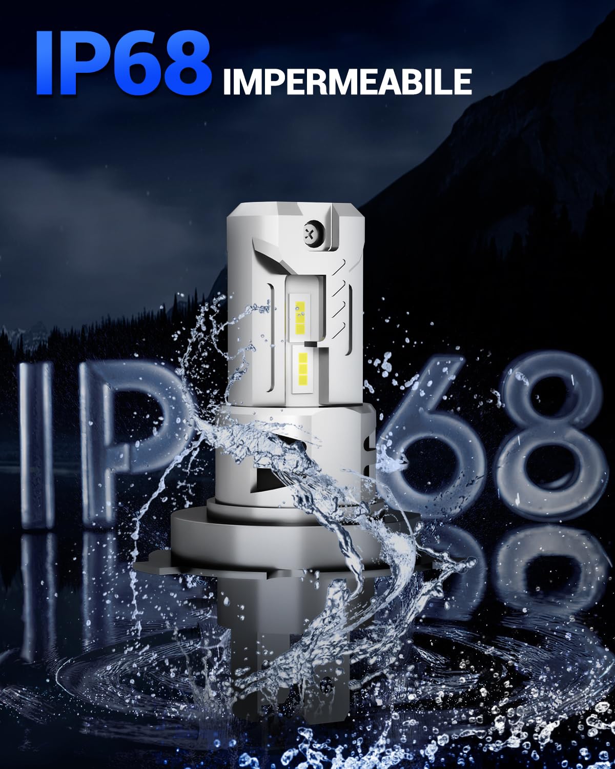 SUPAREE Lampada H4 LED Lampadina LED H4 Canbus Lampadina LED h4 Auto Canbus 20000LM 50W 6500K Abbagliante e Anabbagliante 1:1 Mini Plug and Play Sostituzione per Alogena con Ventola (2 Pezzi)