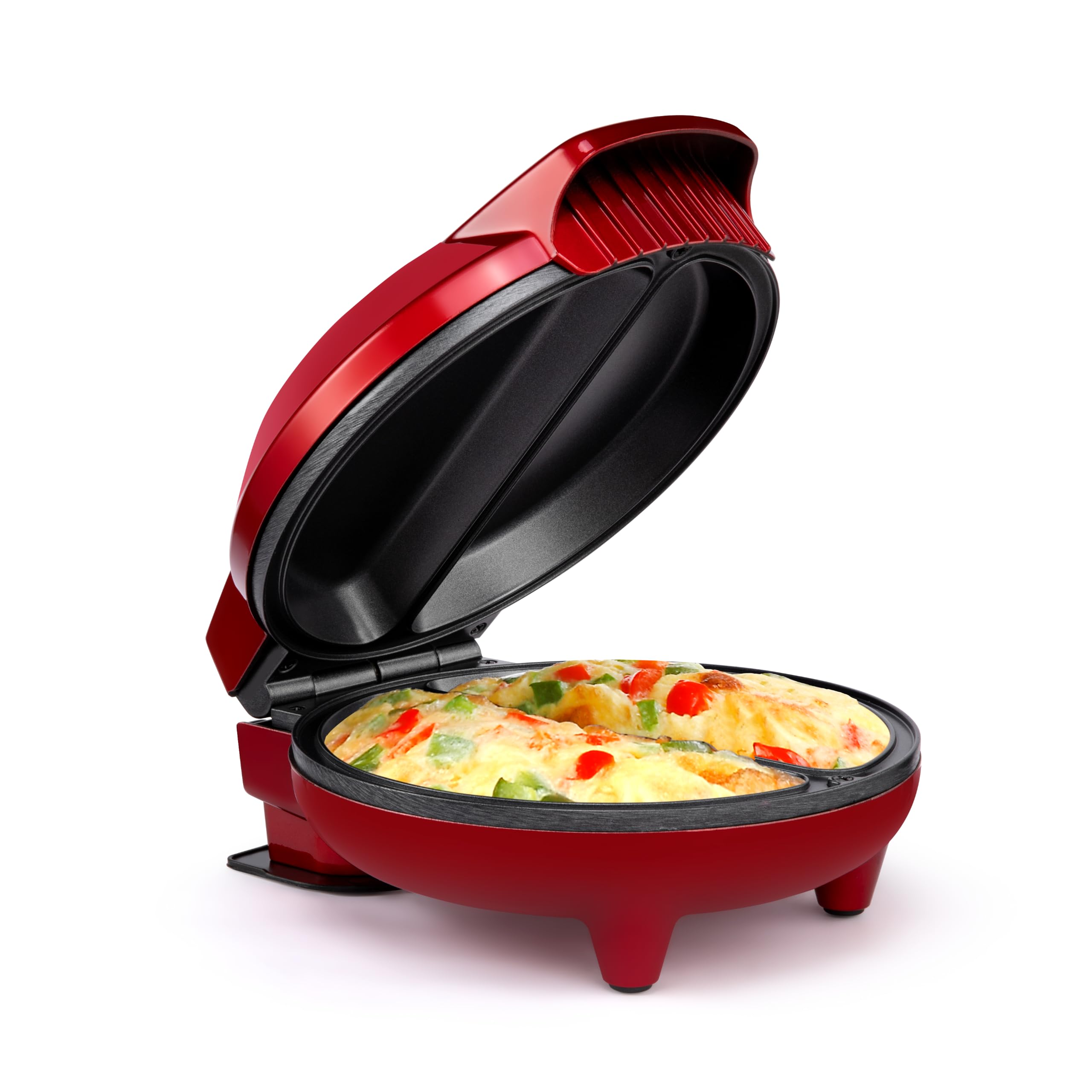 Holstein Housewares HH-0937012RM HH-0912500 - Máquina para hacer tortillas, acero inoxidable, rojo metálico