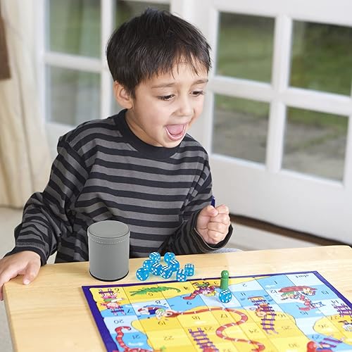 Miniatura 7 de GWHOLE Juego de dados de cuero apilables con 10 dados para Yahtzee Farkle Party Games