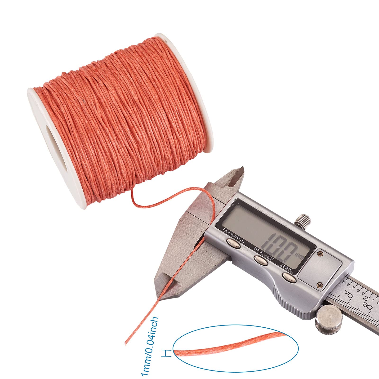 PH PandaHall 0,5 mm 200 Iarde Filo di Cotone Cerato Cordino per Collane Filo Cerato per Bracciali Filo Perline Corda per Macrame Forniture per creazione di Gioielli Artigianato