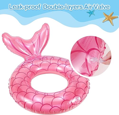 Miniatura 4 de MoKo Anillo de natación inflable, lindo flotador de piscina, decoración de tubo, tubos de natación, piscina al aire libre, playa, flotadores