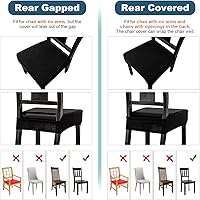 Vista 3 de Genina Fundas de asiento impermeables para sillas de comedor, fundas impermeables para sillas de comedor