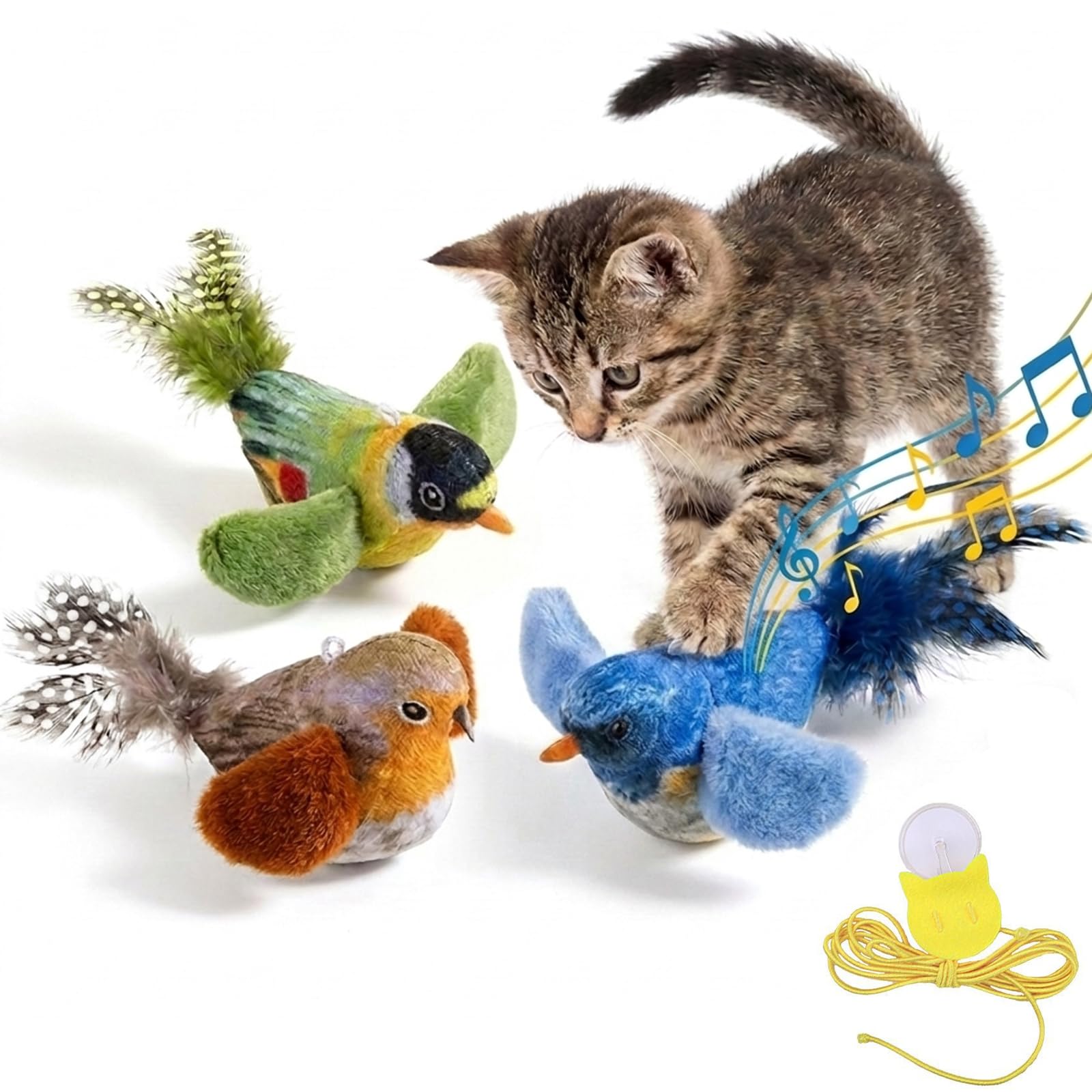 Amazon.co.jp: 猫 おもちゃ 鳥 3 個セット 一人遊び 知育おもちゃ 自動