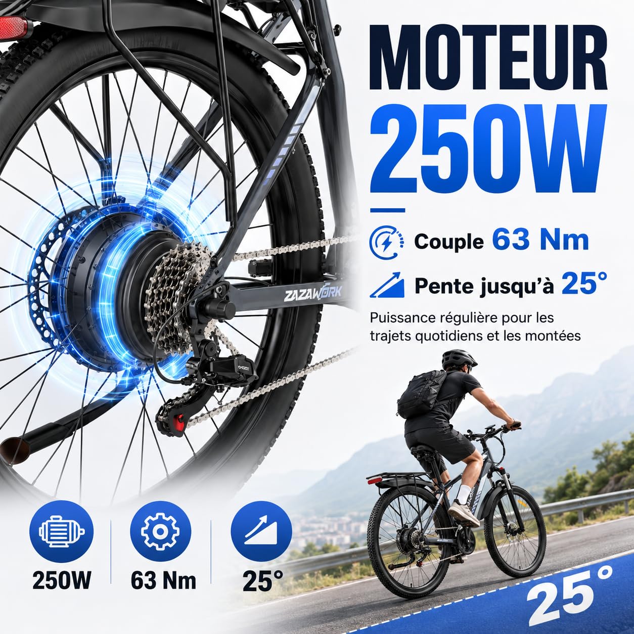 C29 Pro Vélo Électrique VTT 29 Pouces, Batterie 48V 20Ah, Autonomie 120 km, Freins Hydrauliques, 21 Vitesses, 63Nm, Cadre Aluminium