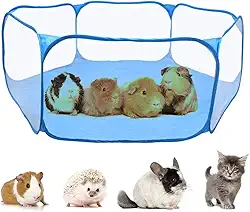 RYPET cercadinho de porquinho da Índia – cercadinho respirável e transparente para exercícios ao ar livre/interno, cerca de quintal portátil para porquinho da Índia, coelhos, hamster, chinchilas e porcos-espinhos