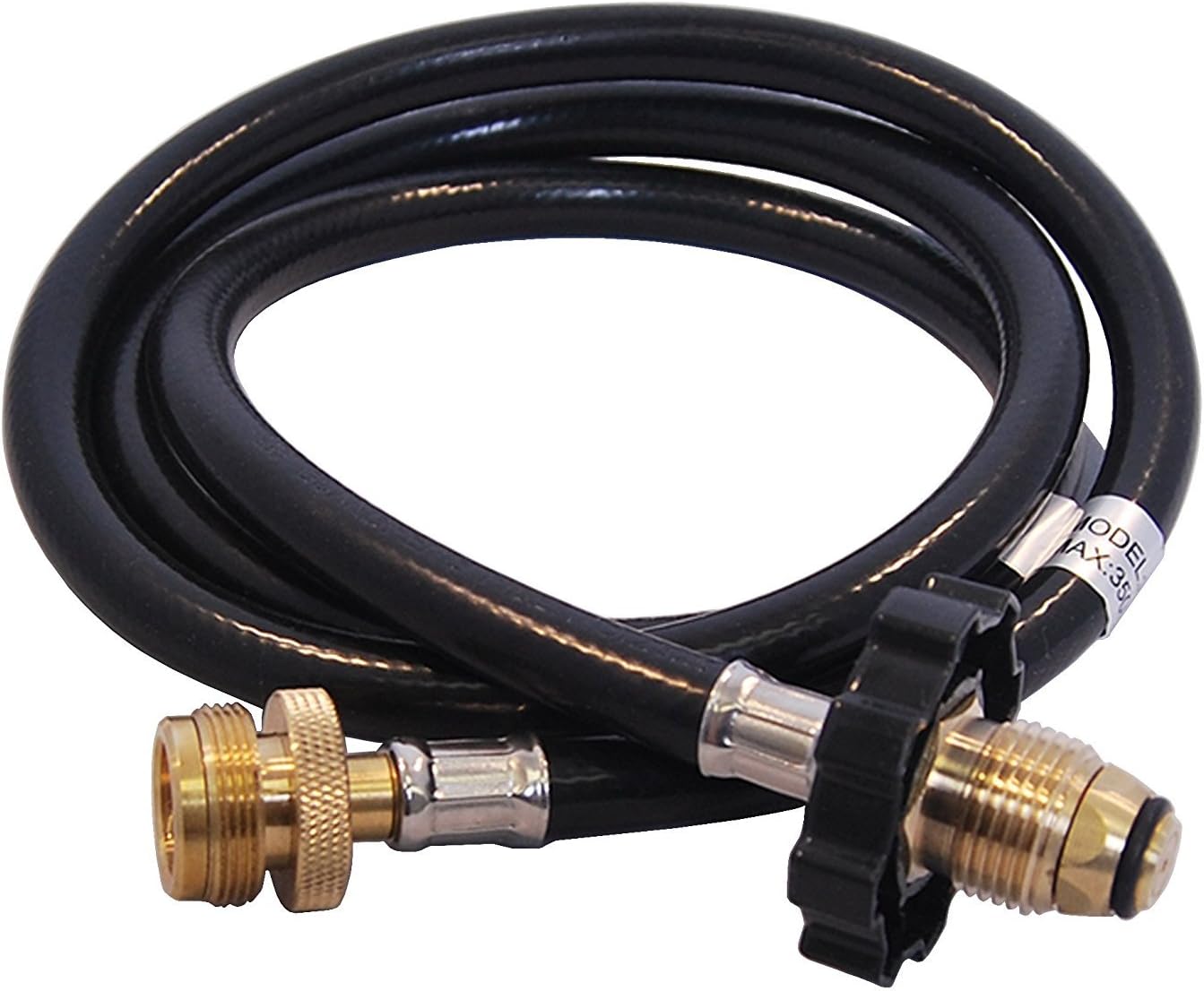 KIBOW High Pressure Propane Adaptor & Hose 5FT Long/Connects 1LB Propane Tank Connector Appliances to a Refillable 20 LBs Tank-CSA Certified