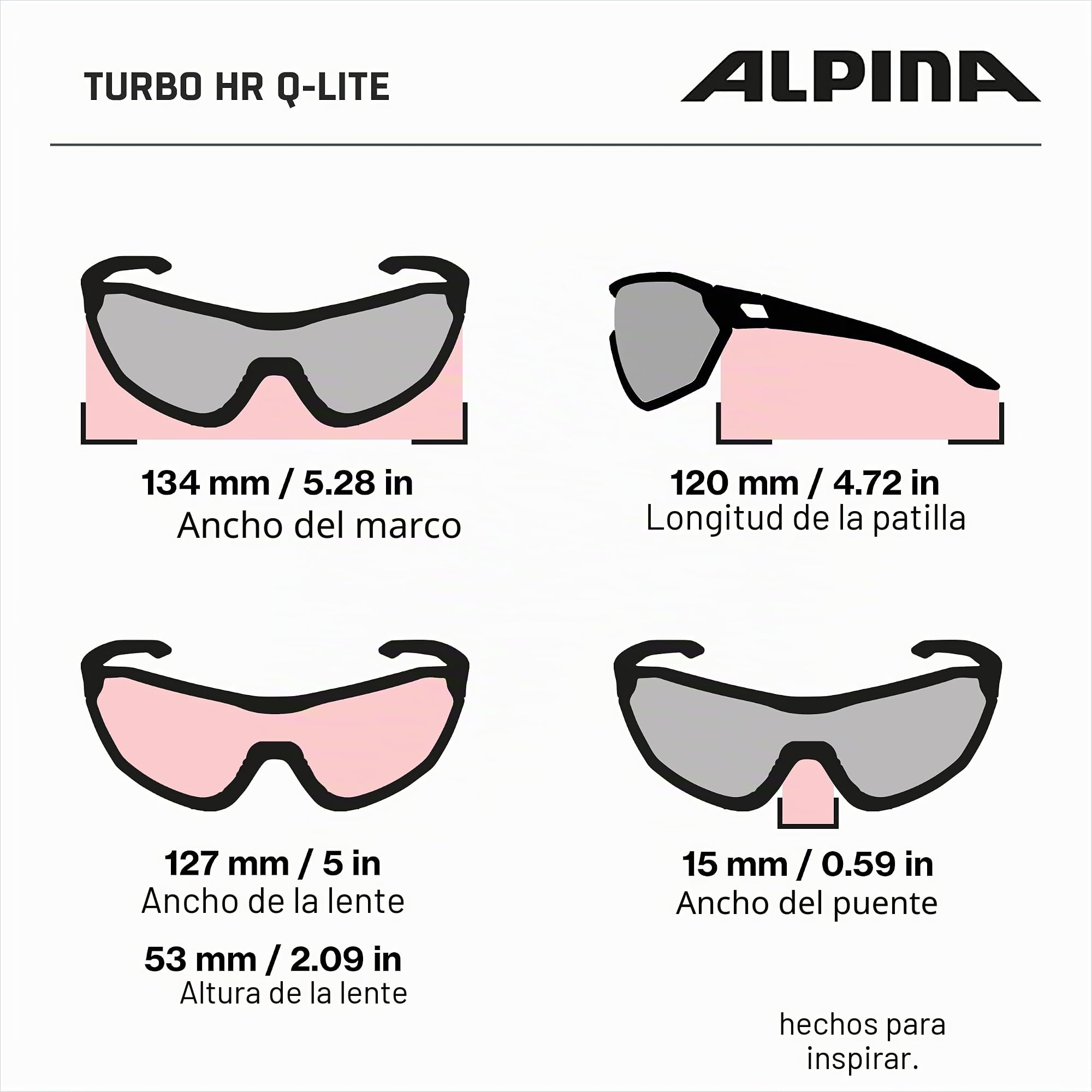 ALPINA Turbo Hr Q-lite Sunglasses Unisex adulto (Pack de 1)