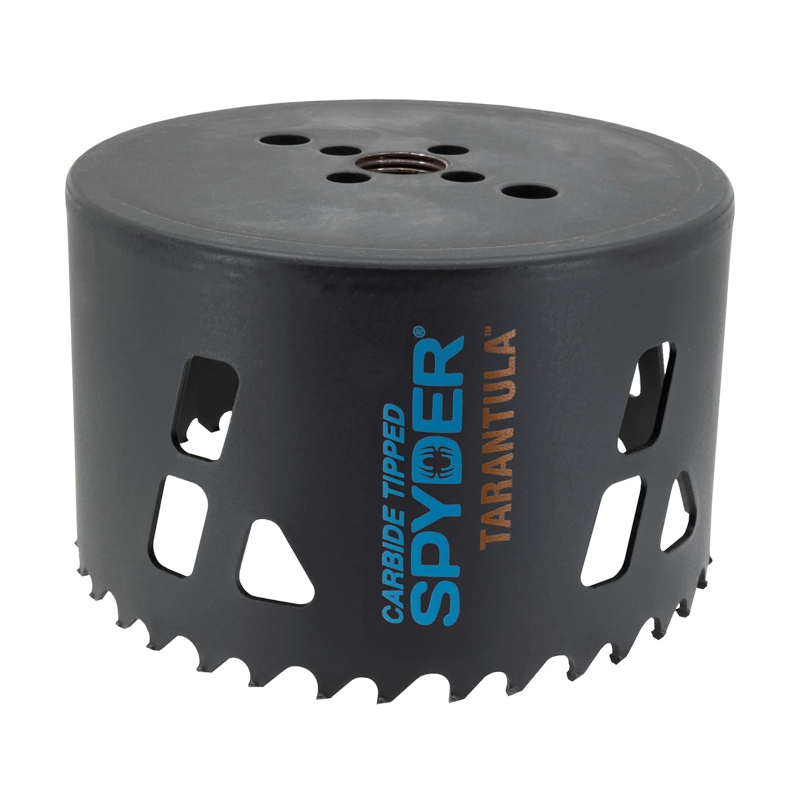 Spyder 4-¼-inch Tarantula Carbide Tipped Hole Saw for Metal and Wood, Compatible with Rapid Core Eject Arbor System