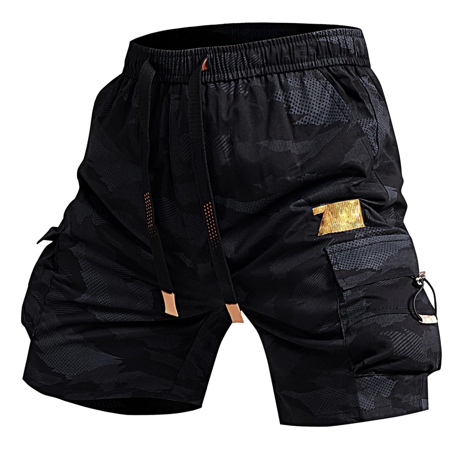 Generico Pantaloncini da Lavoro Uomo Leggeri Short Corti Estivi Bermuda Cargo Uomo Estivi Trekking Cargo Lavoro Militare Cargo Shorts con Tasche