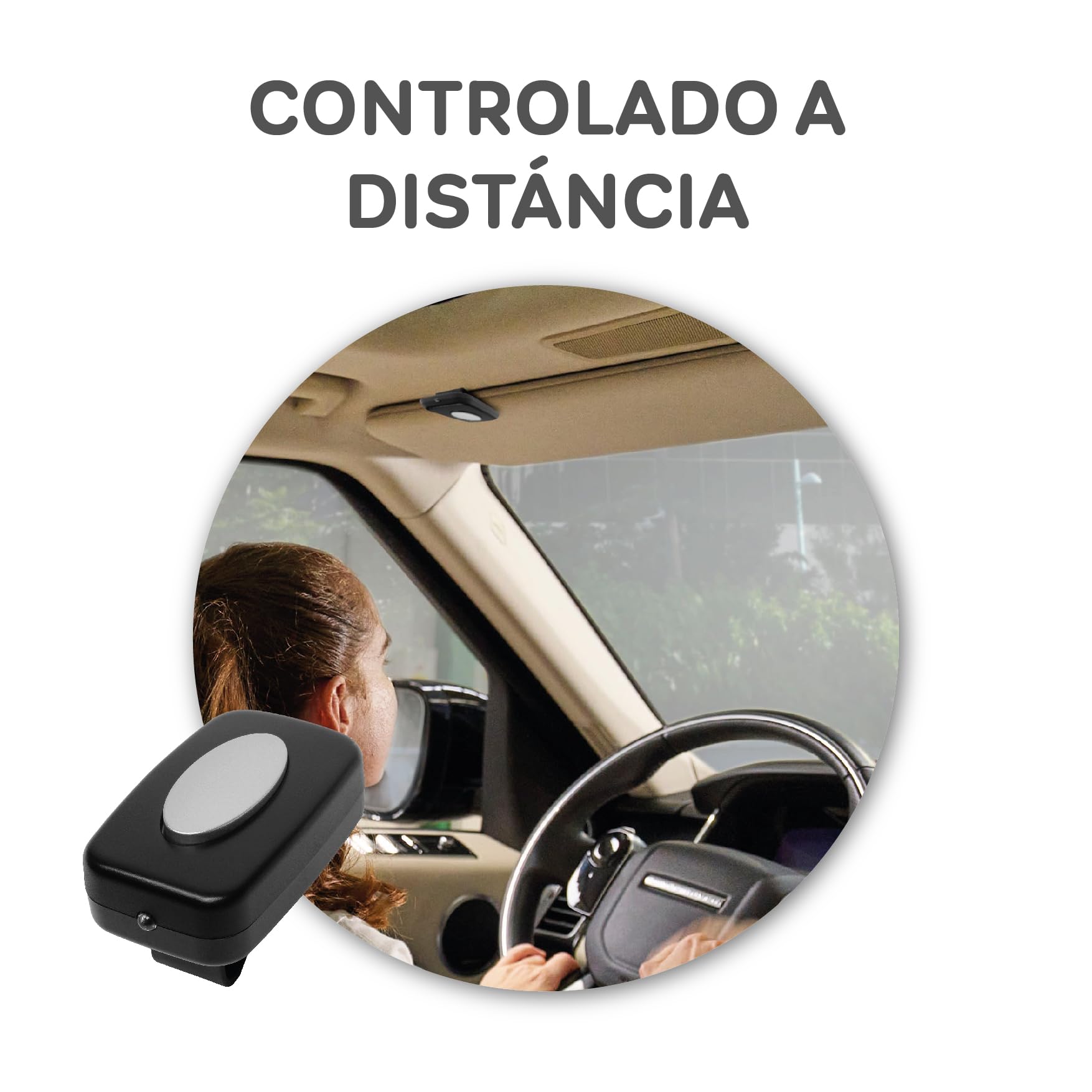 Ms - Espejo de coche para Bebé CON LUZ - Mando a distancia y rotación 360º con Caja Regalo - Instalación Universal