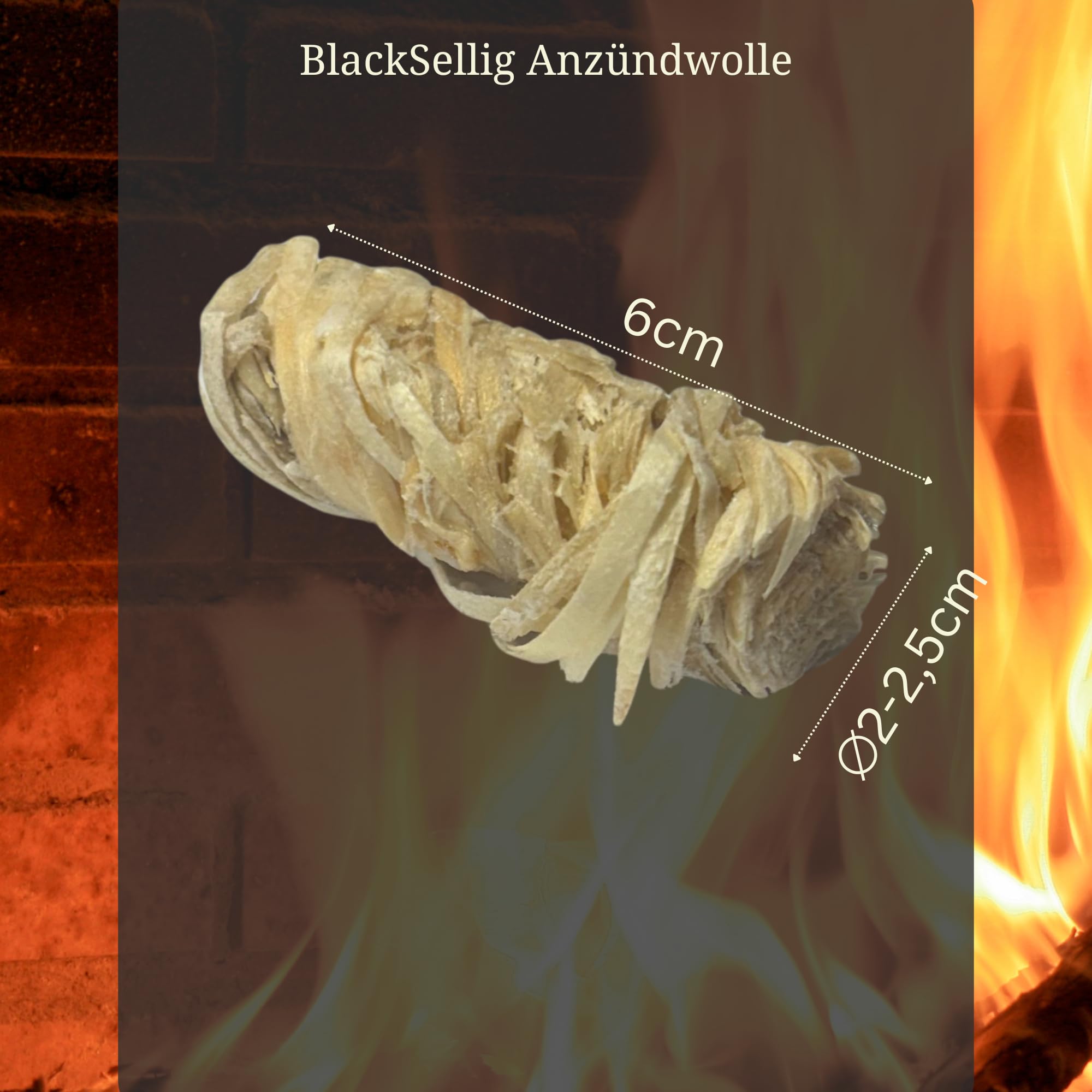 Anzündwolle – Umweltfreundlicher Feueranzünder für Kamin, Grill & Ofen | 100% natürliche Holzwolle, geruchsarm & ohne chemische Zusätze (10kg (ca. 625 Stück))