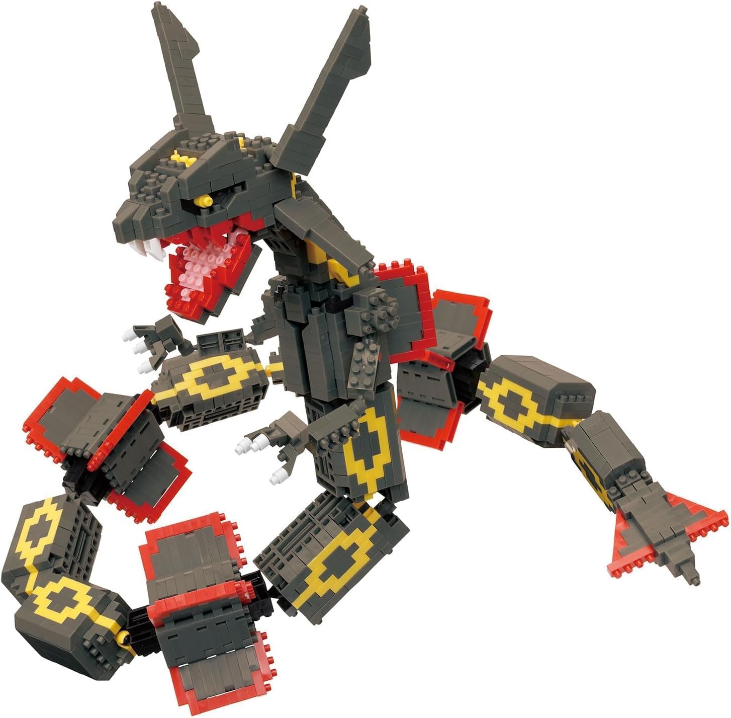 Kawada NBPM_104 Nanoblock, Pokémon, Black, Rayquaza, Extreme DXNBPM_104, 2.8 x 16.5 x 8.3 inches (7 x 42 x 21 cm), for Ages 12 and Up, Interior Hobby