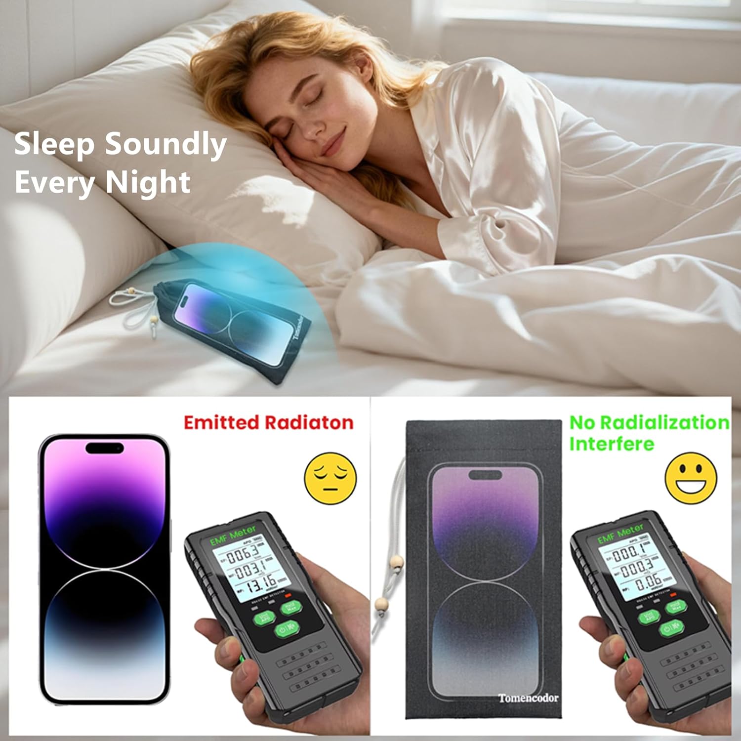 2Pack EMF Blocker for Cell Phone, Radiation Protection Bags, Anti EMP Blocking Phone Case, Cell Phone Radiation Blocker, EMF/WiFi/RFID/GPS Signal Blocker Phone Pouch (Black) - Image 4