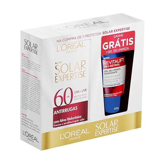 KIT SOLAR EXPERTISE FACIAL ANTIRRUGAS + GEL DE LIMPEZA RETINOL