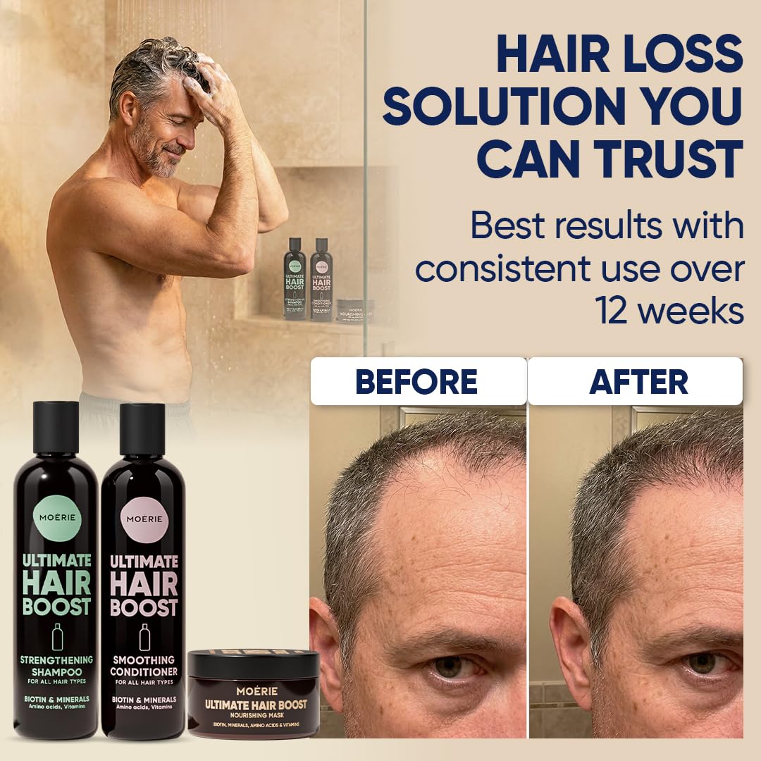 Moerie Shampooing minéral et après-shampoing Plus – Kit soins capillaires pour cheveux longs, épais et denses – Végétalien