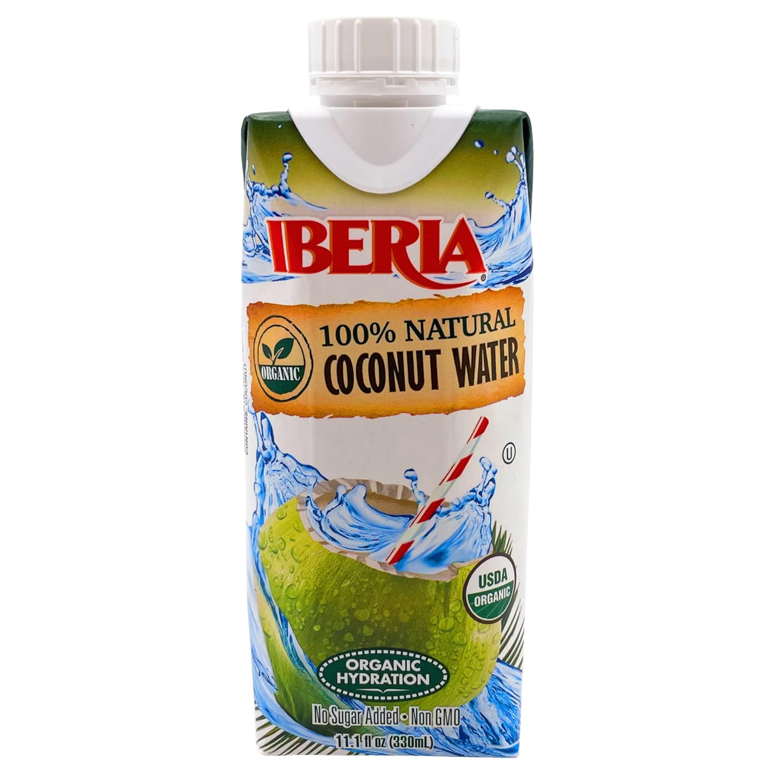 Iberia 100% Pure Organic Coconut Water, 11.1 fl. oz. (Pack of 24) - Image 6