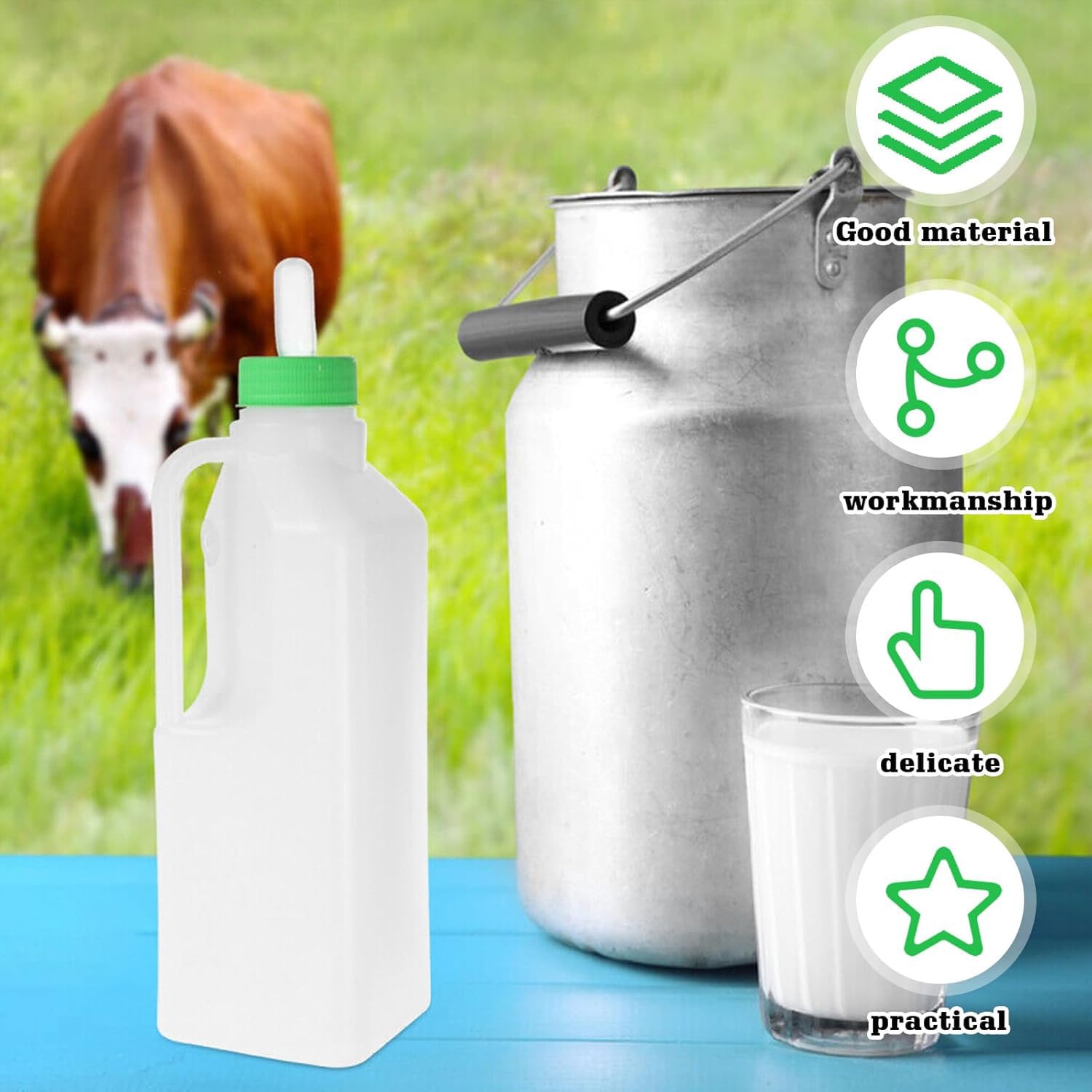 2 Stück Lamm Milchflasche 850ml, Aufzuchtflasche Katzen Silikon Nippel, Flasche Lammmilch, Babyflasche Für Kälber, Milchflasche Für Schafe, Silikon Schnuller, Verdickter Flaschenkörper