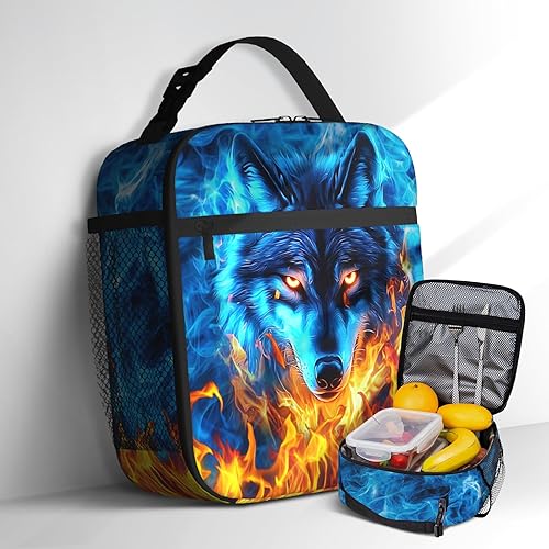 Miniatura 14 de Lonchera de baloncesto para niños y niñas, bolsa de almuerzo aislada con correa ajustable para el hombro, reutilizable, portátil, impermeable, a