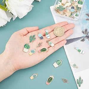 140 Ciondoli Smaltati A Tema Fiore - Kalolary Assortiti Per Gioielli Fai Da Te, Orecchini E Bracciali - Foto 3