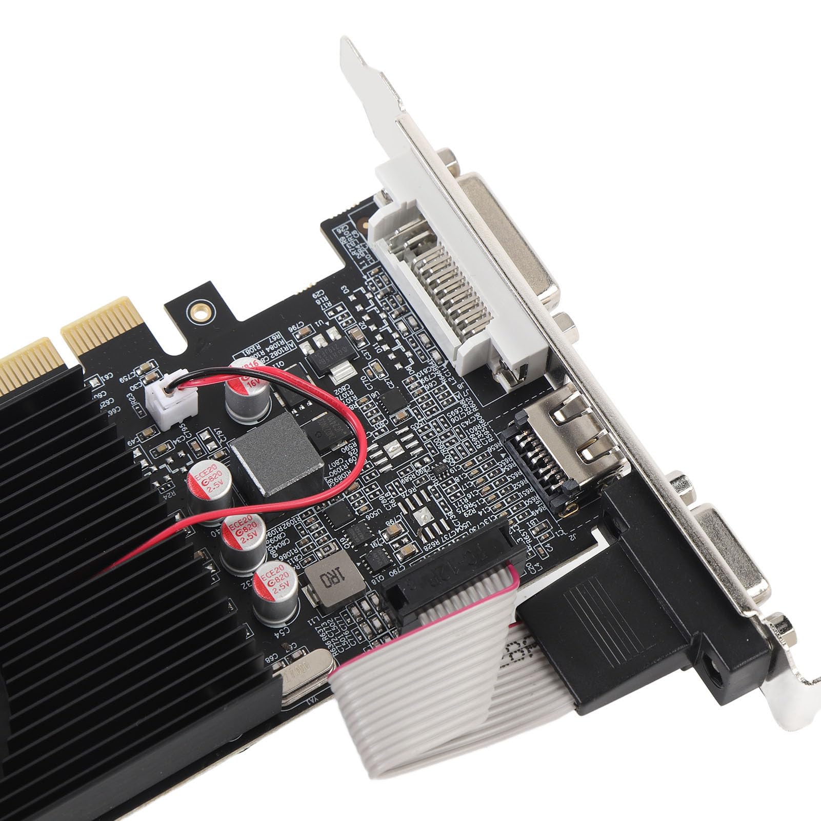 Scheda Grafica GT 610 2GB DDR3, 64 - Bit, HDMI VGA DVI, Scheda Grafica Video per PC per Computer, PCI Express 2.0 con Ventole di Raffreddamento Silenzioso