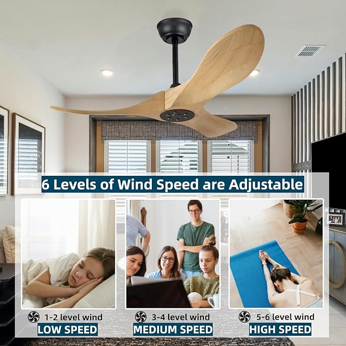 Ventilador de Techo 36 Pulgadas Sin Luz 3 Aspas Control Remo miniatura 3