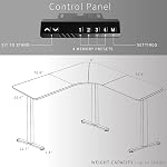 VIVO Black 71 x 71 in Corner Standing Desk, DESK-KIT-E3CB2 | Electric, Triple Motor, Holds 264 lbs, Sit Stand L-Shaped Table, Height Adjustable, Memory Presets, E3C Series, Black Frame