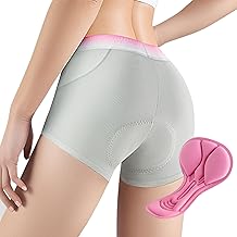 ROCKBROS TVI Mutande Ciclismo Donna, Pantaloncini Bici Traspirante, Biancheria Intima Bicicletta, Slip Bicicletta Comodo, Imbottitura in Gel 3D, Pantaloncini per MTB, Bici da Strada, Fitness, Grigio