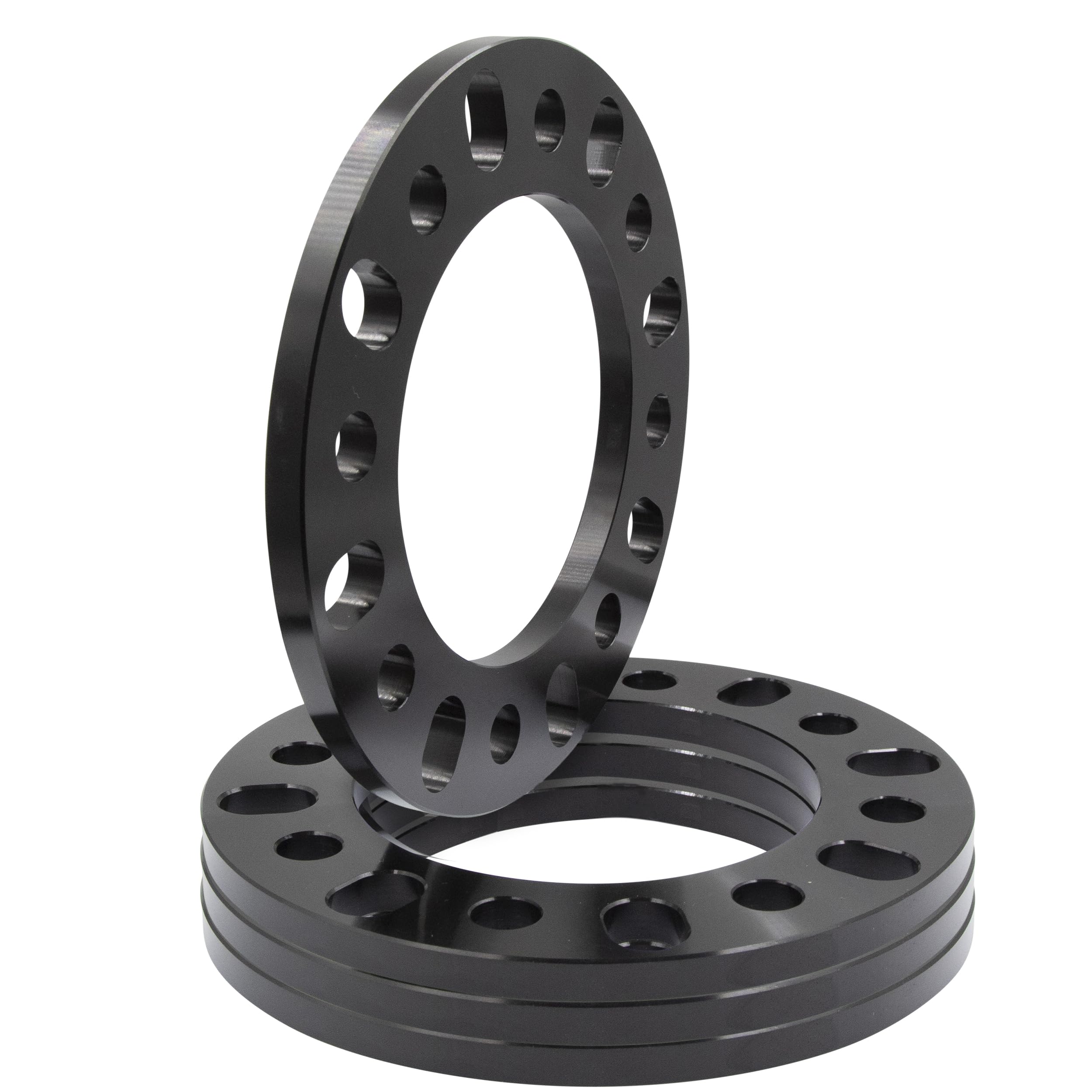 Wheel Accessories Parts 4 Pcs Universal Wheel Spacers 12mm 1/2" Thick Fits Bolt Patterns (8x6.50) 8x165.1mm 8x170mm 8x180mm Fits Chevy Siverado 2500 3500 ｜ Ford F250 F350 ｜ Ram 2500 3500