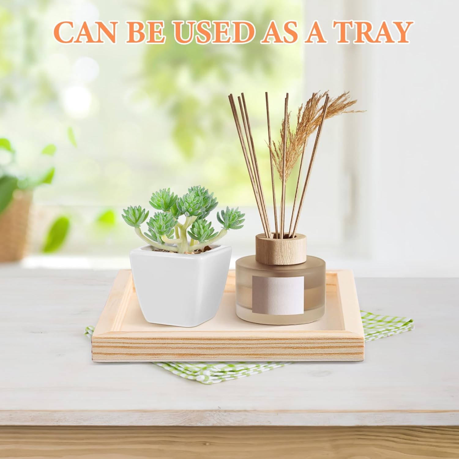 NOLITOY 4.7 Inch Wooden Trays, 6 Pcs Square Serving Boxes, Unfinished Small Wood Serving Tray for Crafts, Serving, and Home Decor - Image 5