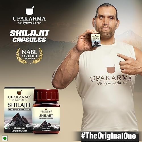 Miniatura 2 de Upakarma Ayurveda Shilajit 100% puro 90 cápsulas para fuerza, resistencia, apoyo inmunológico, fuente natural de ácido fúlvico y oligominerales,