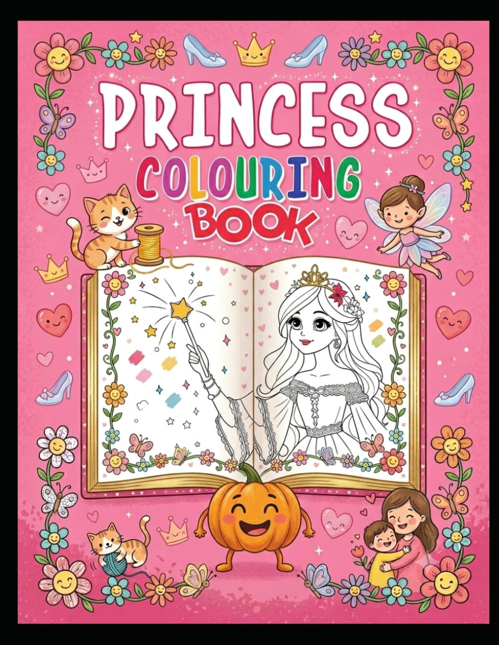 Princess Coloring Book for Kids: Beautiful Princesses, Castles, Crowns, and Magical Fairy Tale Adventures for Girls