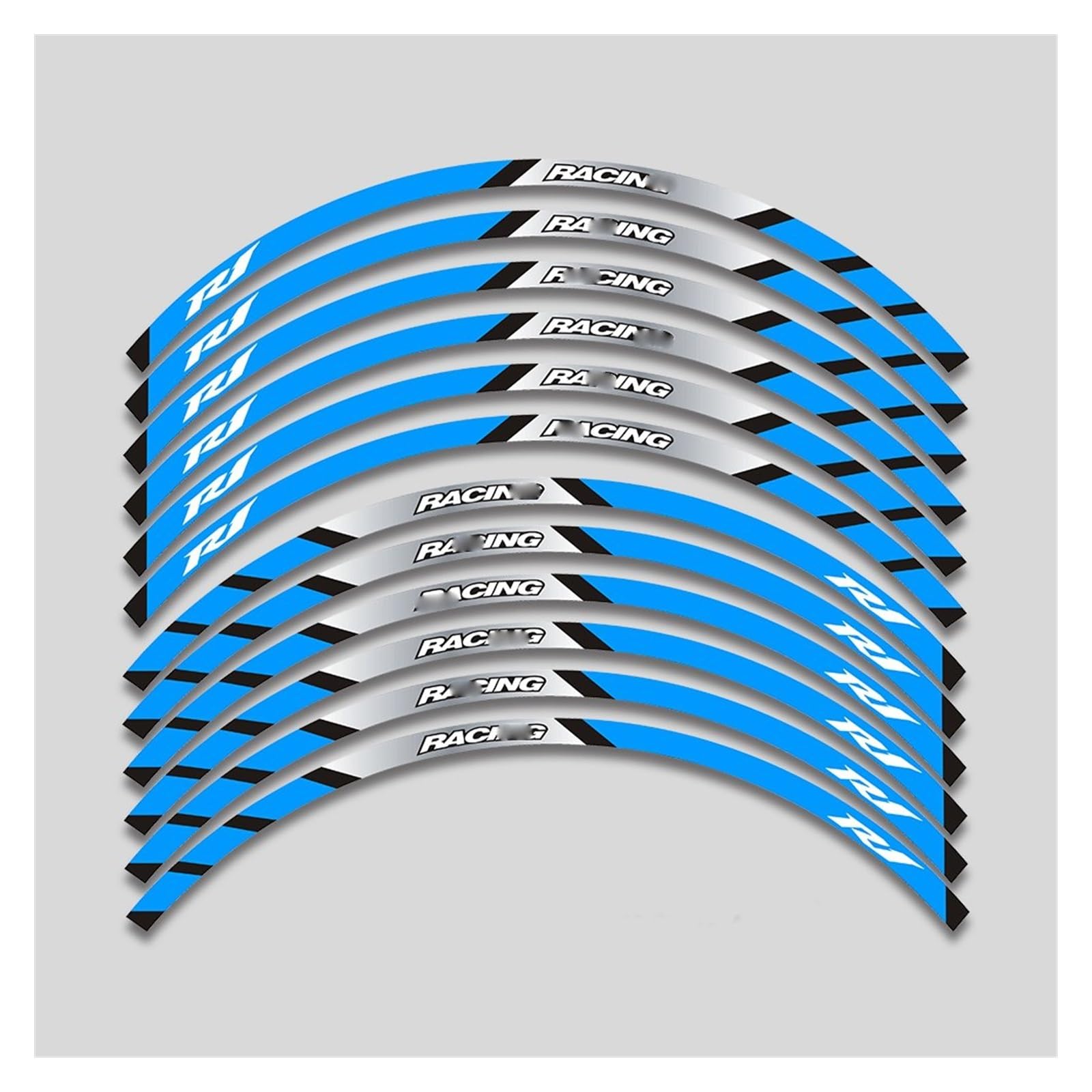 Frynuzb A8 Applique For For Yzfr1 Yzf R1 17Inch Motorcycle Sticker Wheels Reflective Stripe Rim Waterproof Decorative Decals Set(A8)