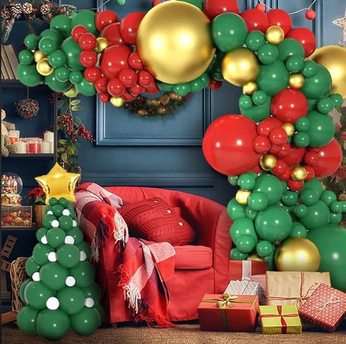 クリスマス バルーン グリーン Amazon.co.jp: クリスマスバルーン アーチキット – 129個