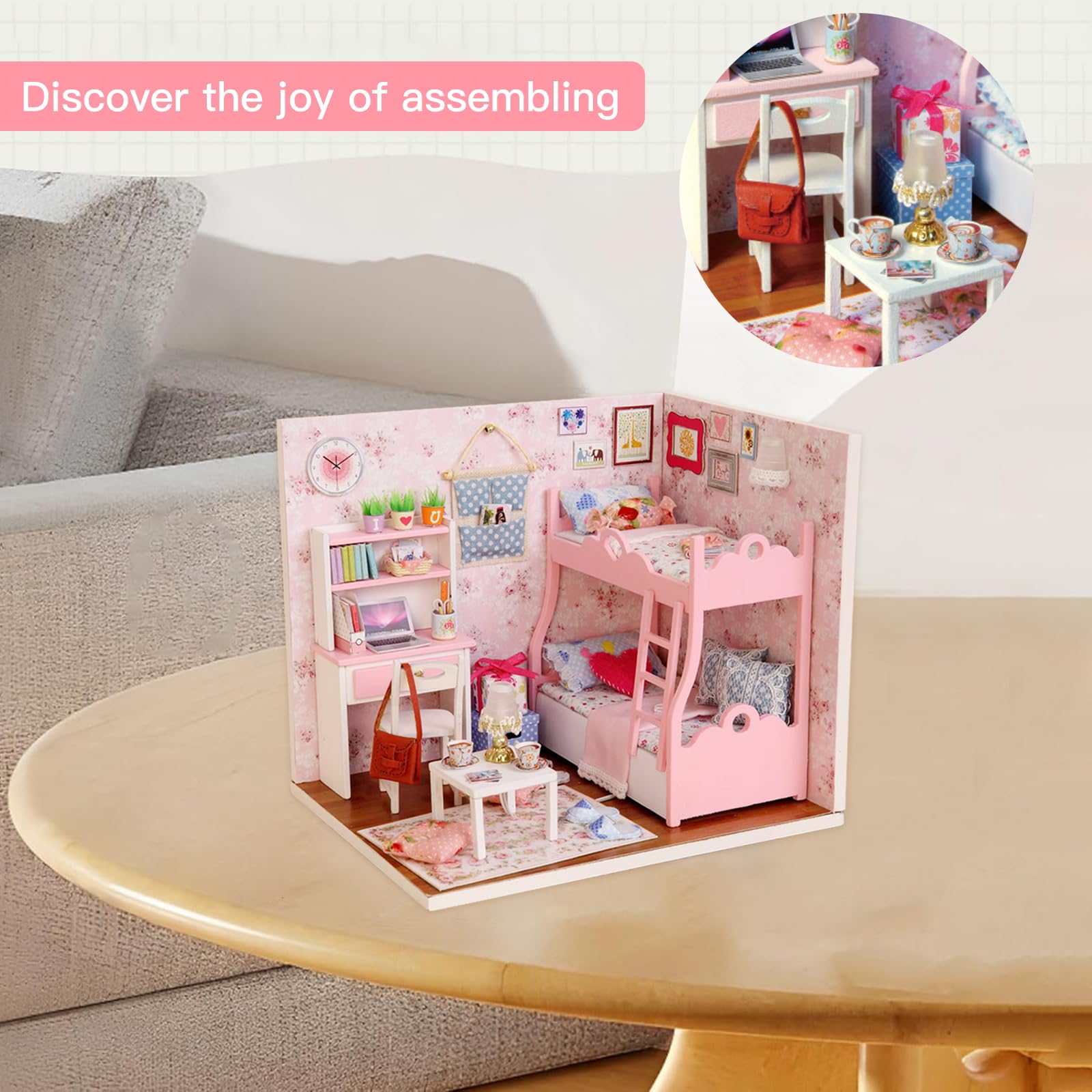 DIY Casa di Bambola in Legno in Miniatura Casa Kit