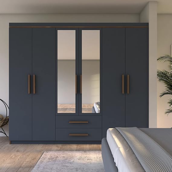 metalia GM 037 ARMİNAY 6 KAPILI 2 ÇEKMECELİ AYNALI GARDROP