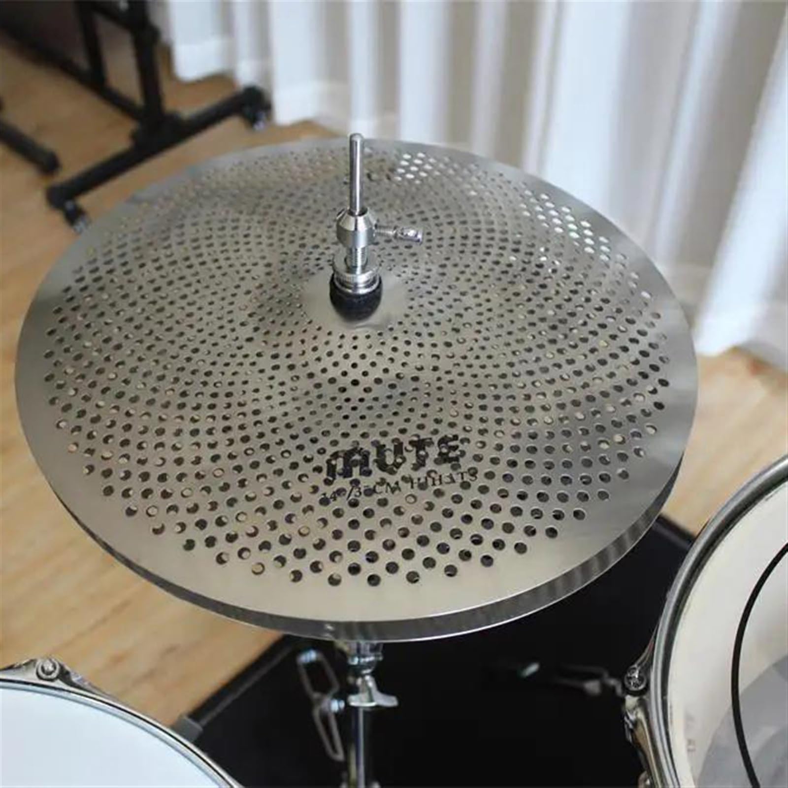 Cymbale En Alliage Argenté, 2 Pièces, Cymbale À Faible Volume, Charleston De 14 Pouces Pour Batterie Ensemble de Cymbales