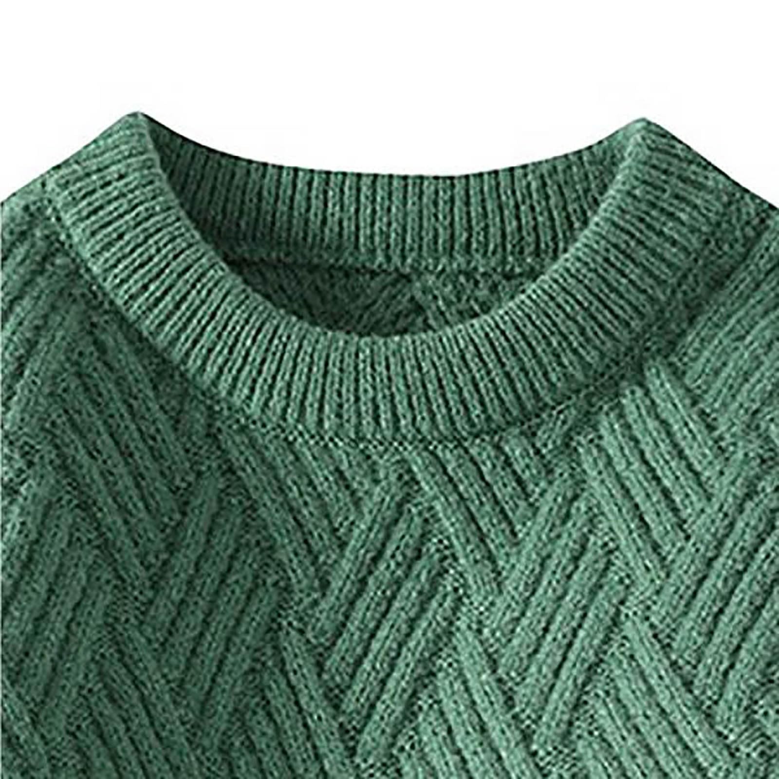 Pull Homme,Pull éPais en Tricot De Couleur Unie pour Homme VêTement d'automne Et d'hiver